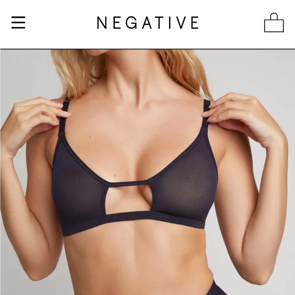 Navy Negative Underwear Bra
